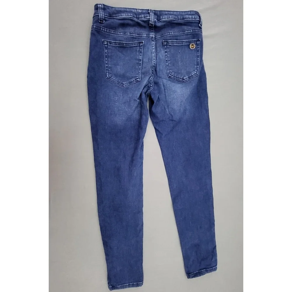 MICHAEL KORS Izzy Skinny Jeans Women Blue Wash Stretch Cotton‎ Blend Size 6